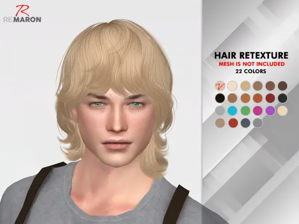 The Sims Resource: Wings ON0204 hair retextured by remaron for Sims 4