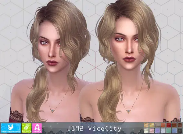 NewSea: J192 Vice City Hair for Sims 4