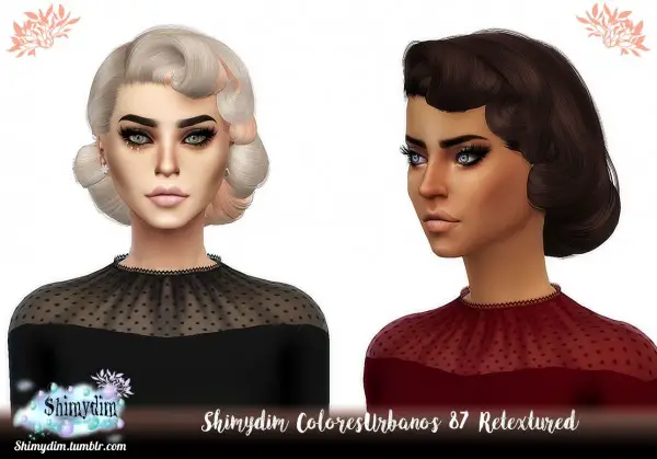 Shimydim: ColoresUrbanos 87, 88, 89, 90, 91 Hair Retextures for Sims 4