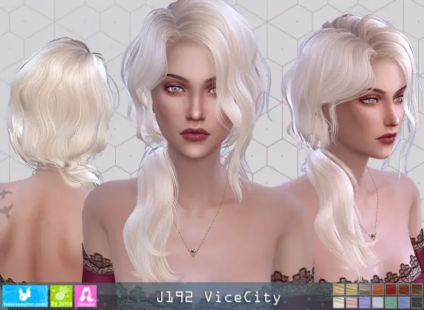 NewSea: J192 Vice City Hair for Sims 4