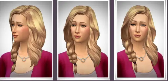 Birksches sims blog: Julie Side Braid hair for Sims 4