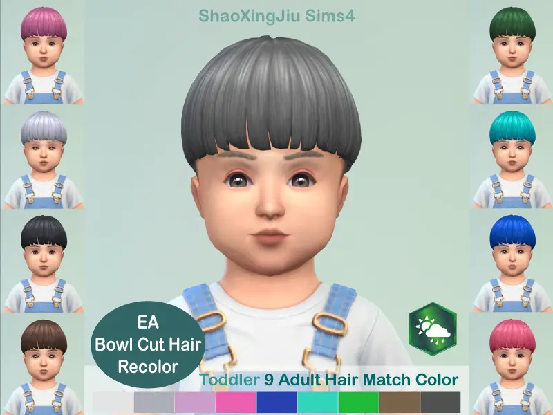 Sims 4 Hairs The Sims Resource Bowl Cut Hair Recolored By Jeisse197