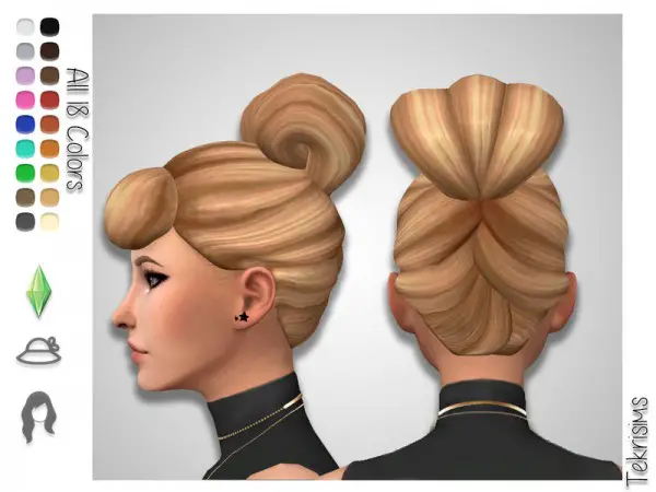 The Sims Resource: Cinderella Bun for Sims 4