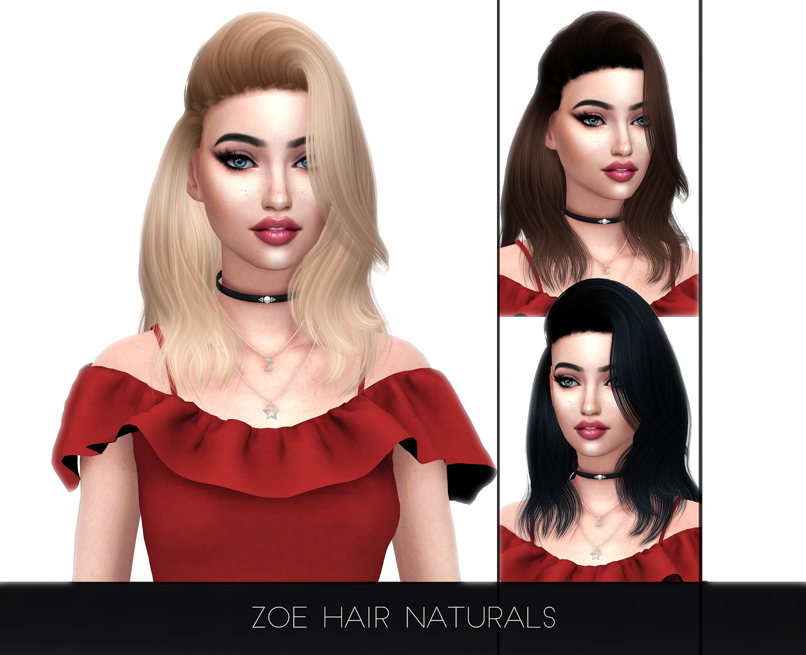 Sims 4 Hairs ~ Kenzar Sims: Zoe Hair Retextured