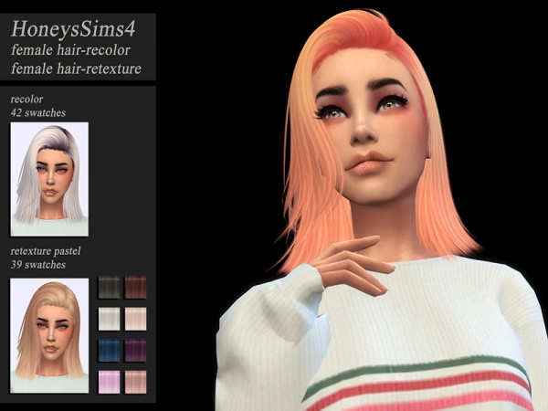 The Sims Resource: NightCrawler`s Polaris Hair Retextured by for Sims 4
