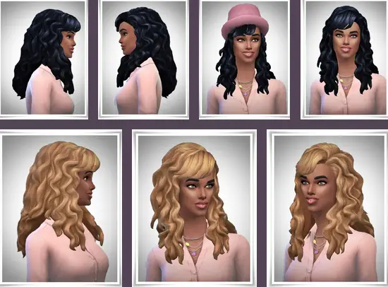 Birksches sims blog: Arielle’sCurlswithBangs for Sims 4