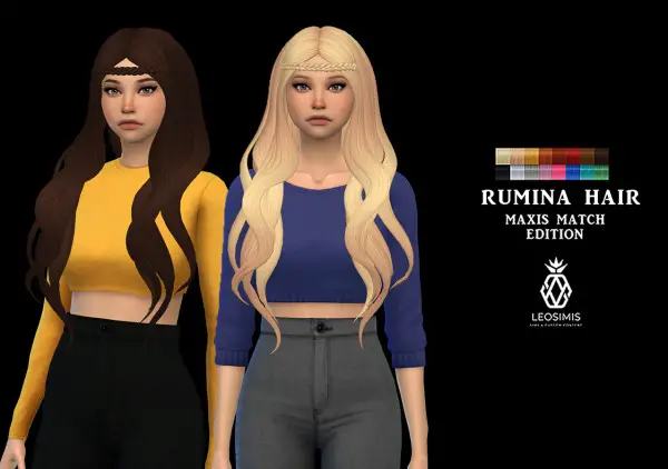 Leo 4 Sims: Rumina Hair for Sims 4