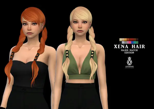 Leo 4 Sims:Xena Hair for Sims 4