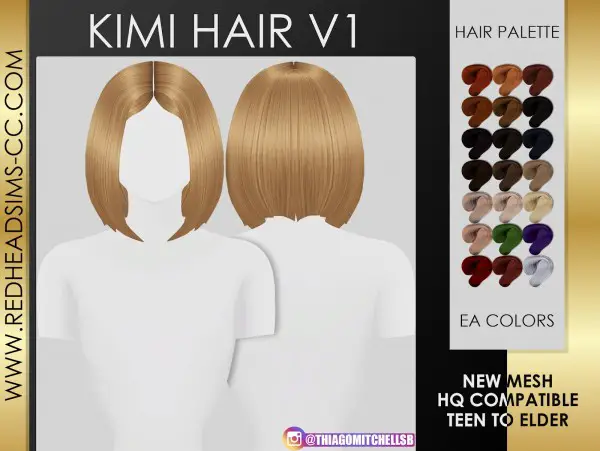 Coupure Electrique: Kimi Hair for Sims 4