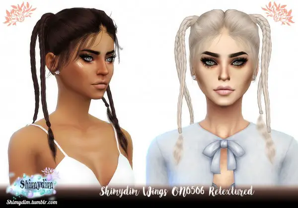 Shimydim: Wings ON0506 Hair Retextured for Sims 4