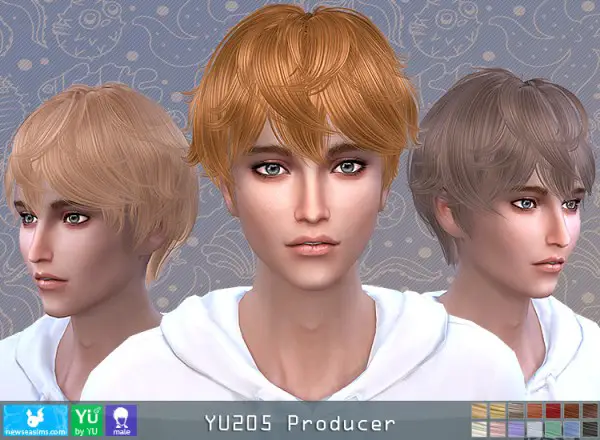 NewSea: YU205 Producer Hair for Sims 4