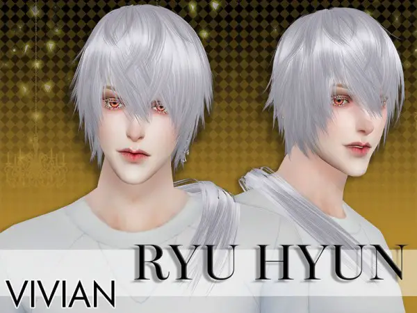The Sims Resource: Ryu Hyun Hair by VivianDang for Sims 4