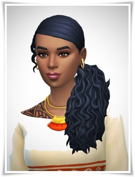 Birksches sims blog: Mermaid Side Curls Hair for Sims 4