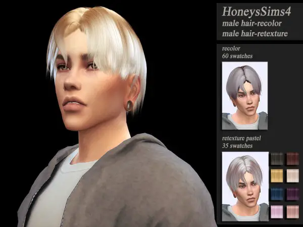 The Sims Resource: Wings ON0218 hair retextured by Jenn Honeydew Hum for Sims 4