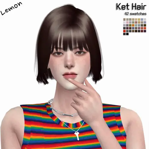 Lemon: Ket Hair for Sims 4