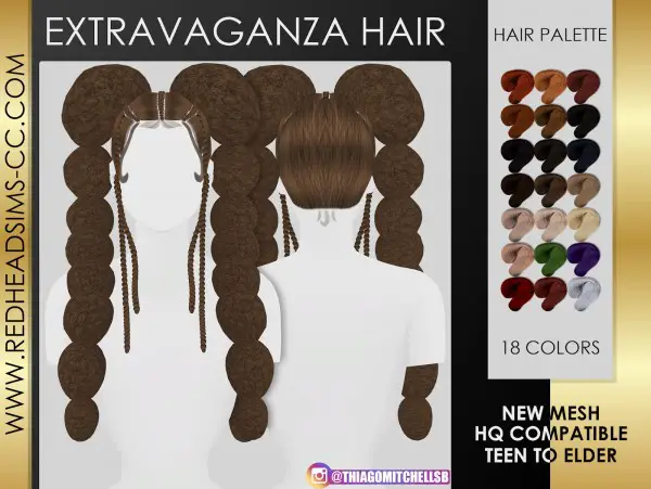 Coupure Electrique: Extravaganza hair for Sims 4