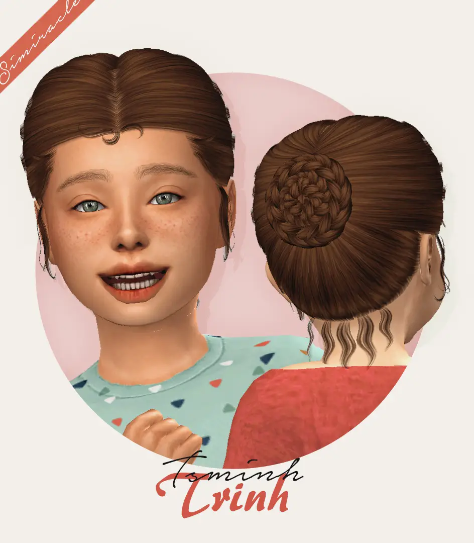 Simiracle Tsminh`s Trinh Hair Retextured Sims 4 Hairs