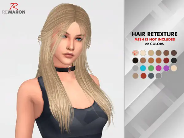 The Sims Resource: Make Up Hair Retextured by Remaron for Sims 4
