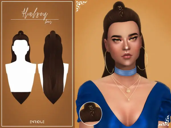 Enrique: Halsey Hair for Sims 4
