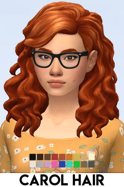 IMVikai: Carol Hair for Sims 4