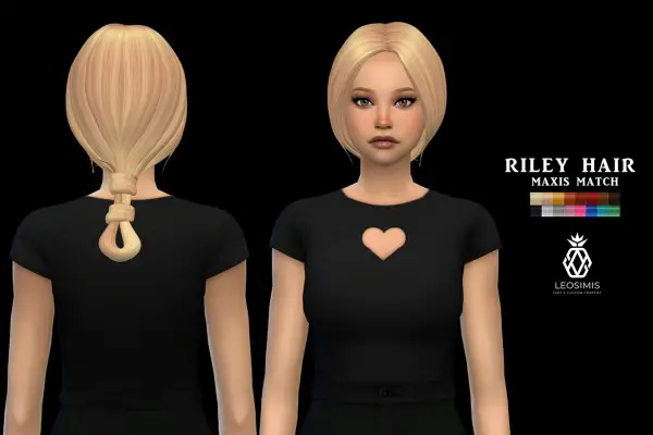 Leo 4 Sims: Riley Hair MM for Sims 4