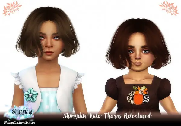 Shimydim: Anto`s Thorns Hair Retextured for Sims 4