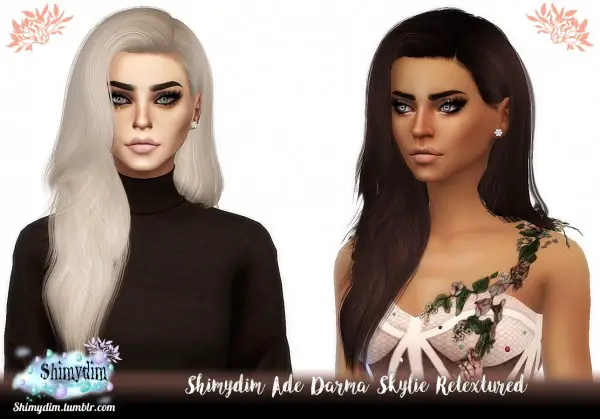 Shimydim: Ade Darma`s Skylie Hair Retextured for Sims 4
