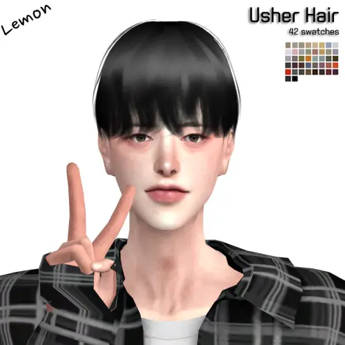 Lemon: Usher Hair for Sims 4
