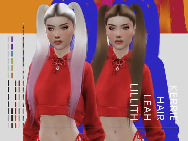 The Sims Resource: Kerrie Hair by Leah Lillith for Sims 4