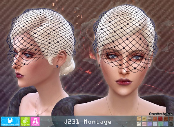NewSea: J231 Montage Hair for Sims 4