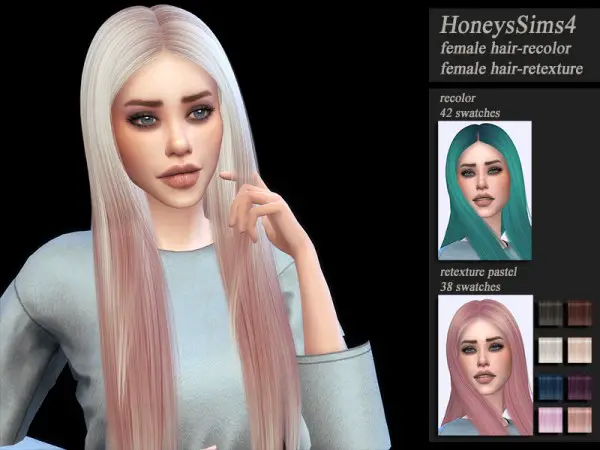 The Sims Resource: NightCrawler`s Vixen Hair Retextured for Sims 4