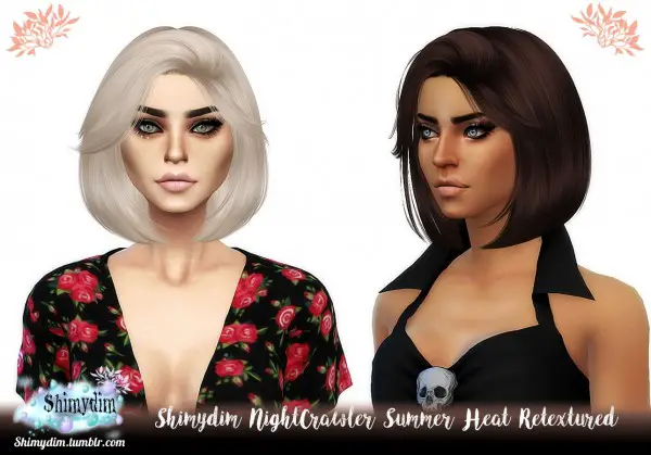 Shimydim: Nightcrawler`s Summer Heat hair retextured for Sims 4