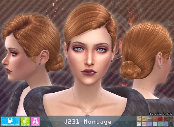 NewSea: J231 Montage Hair for Sims 4