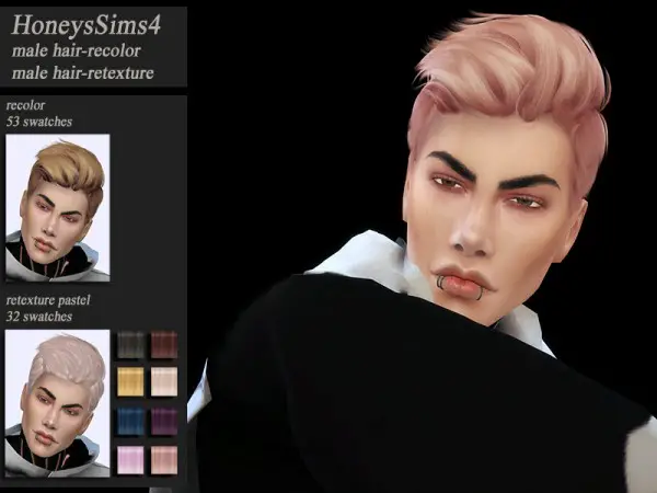 The Sims Resource: Wings OS0508 hair retextured by Jenn Honeydew Hum for Sims 4