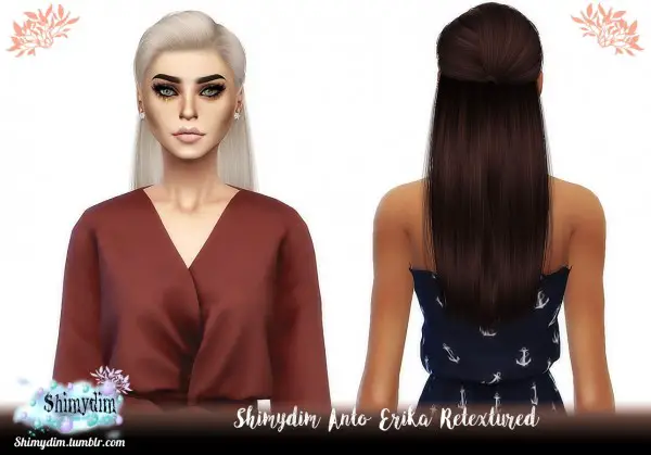 Shimydim: Anto`s Erika Hair Retexture for Sims 4