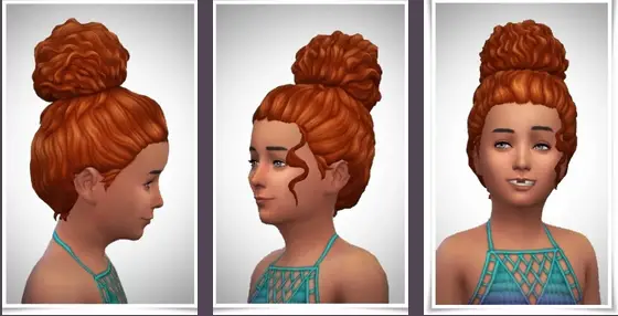 Birksches sims blog: Child PileUp Hair for Sims 4