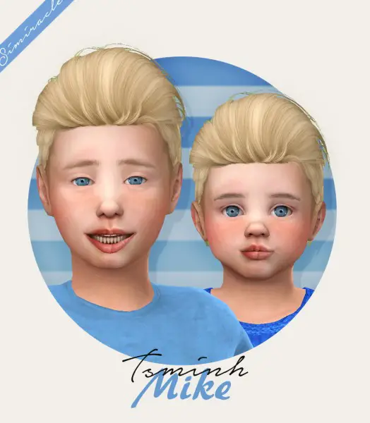 Simiracle: Tsminh`s Mike Hair Retextured for Sims 4