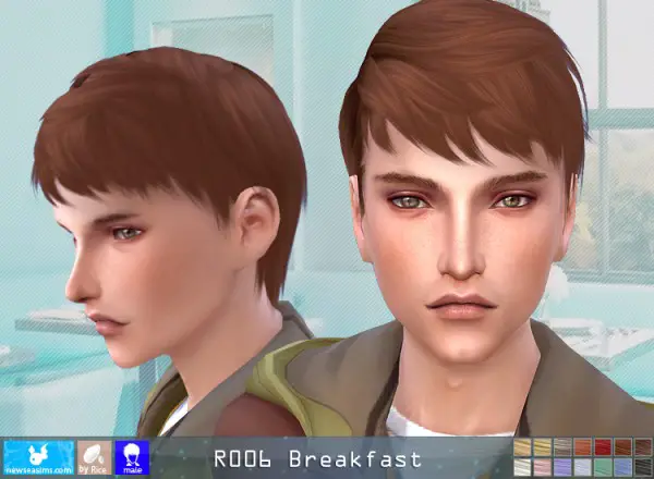 NewSea: R006 Breakfeast Hair for him for Sims 4
