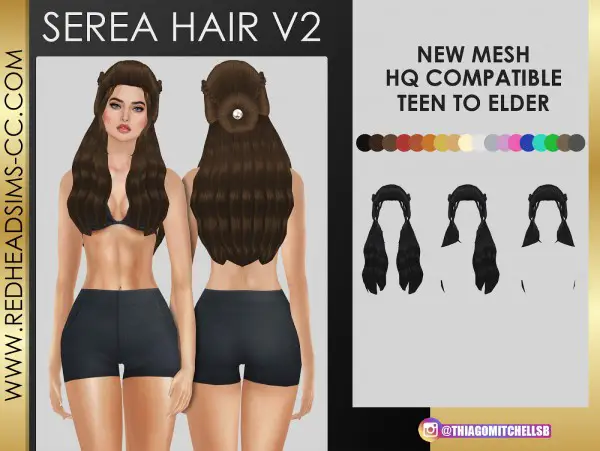 Coupure Electrique: Serea Hair for Sims 4