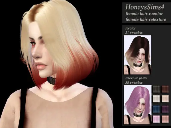 The Sims Resource: LeahLillith`s Paperboat hair retextured by Jenn Honeydew Hum for Sims 4