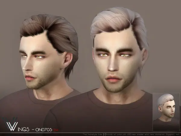 The Sims Resource: WINGS ON0705 hair for Sims 4
