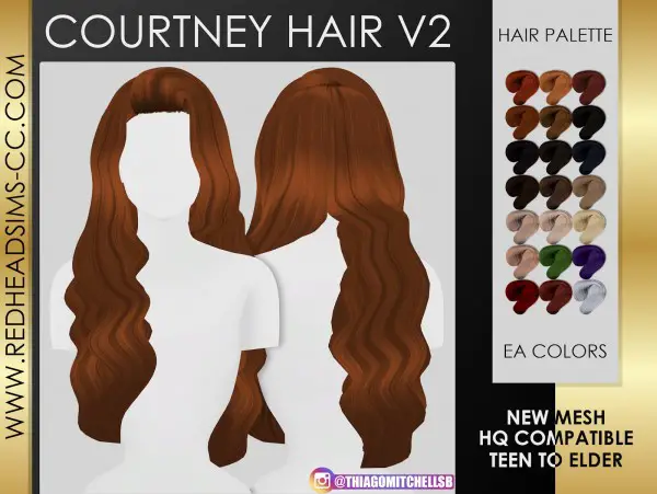 Coupure Electrique: Courtney hair for Sims 4