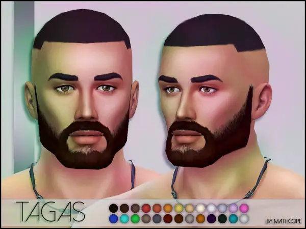 The Sims Resource: Tagas Hair by Mathcope for Sims 4