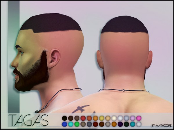 The Sims Resource: Tagas Hair by Mathcope for Sims 4