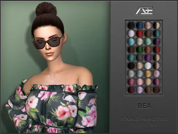 The Sims Resource: Bea Hair by Ade Darma for Sims 4