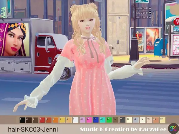 Studio K Creation: Jenni hair for Sims 4