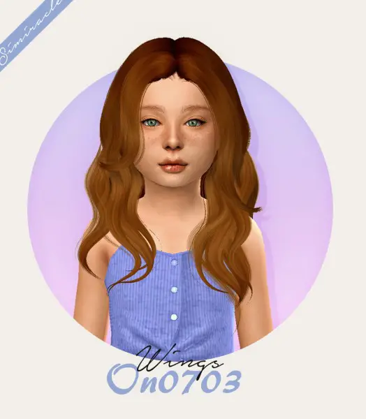 Simiracle: Wings ON0703 hair retextured   Kids Version for Sims 4