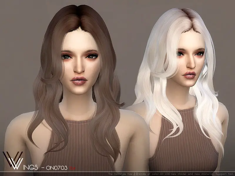 The Sims Resource Wings On0703 Hair Sims 4 Hairs