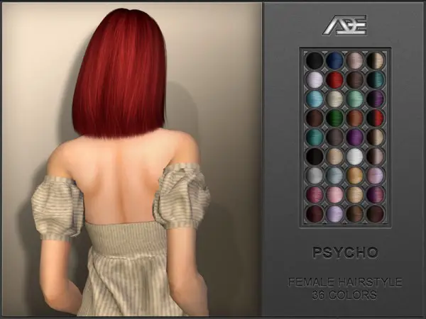 The Sims Resource: Psycho Hair by Ade Darma for Sims 4