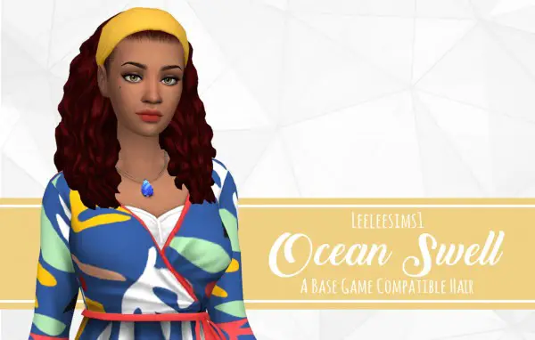 Leelee Sims: Ocean Swell Hair for Sims 4